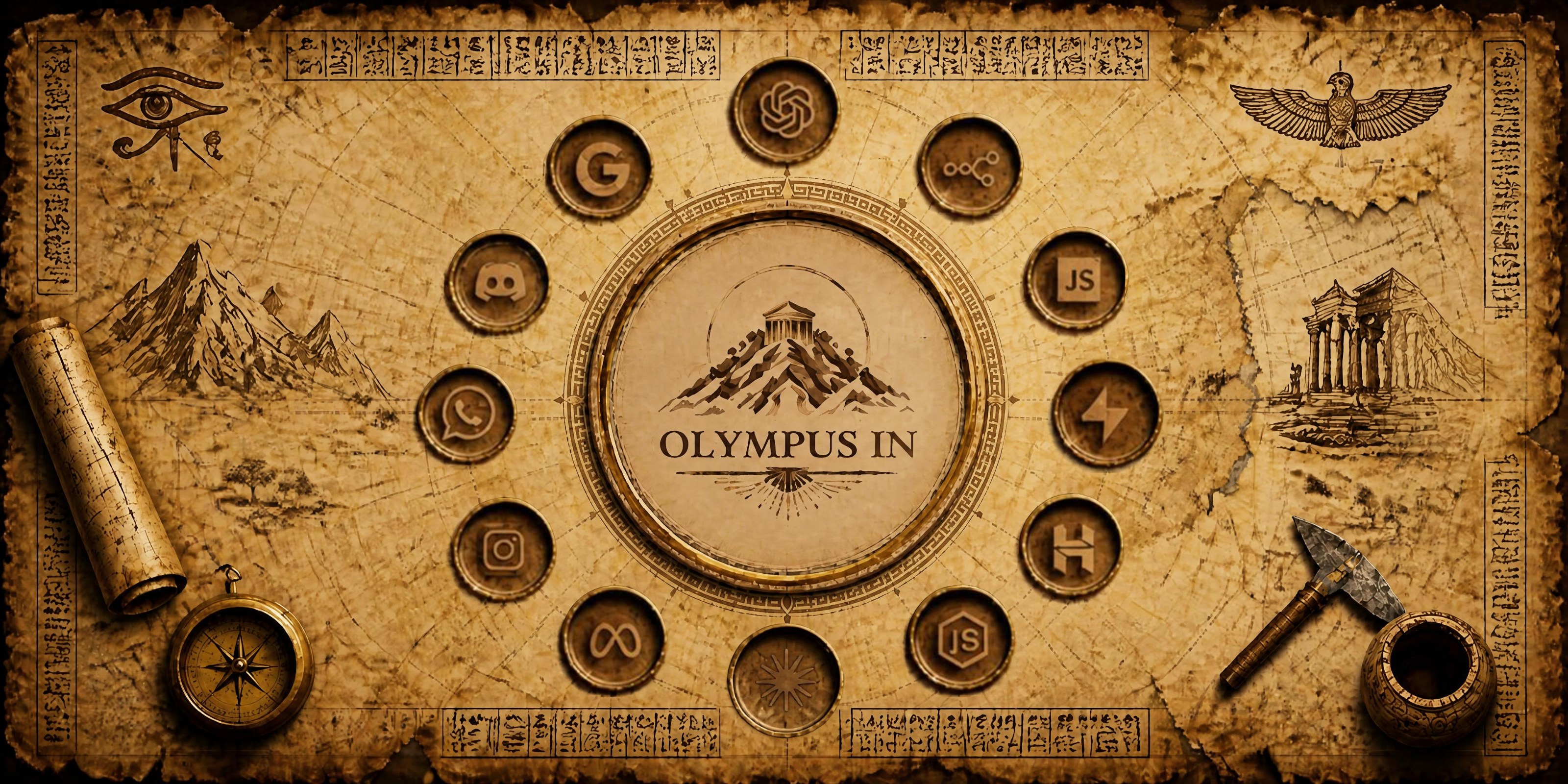Mapa do Olimpo com as integrações da Olympus In